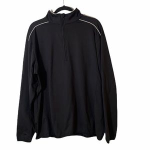 Straight Down Black Fleece Sweater
